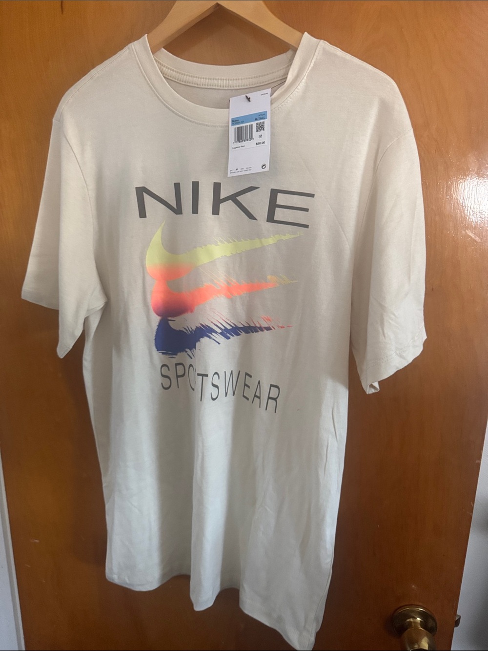 Nike Tshirt Mens Medium Tall Tan